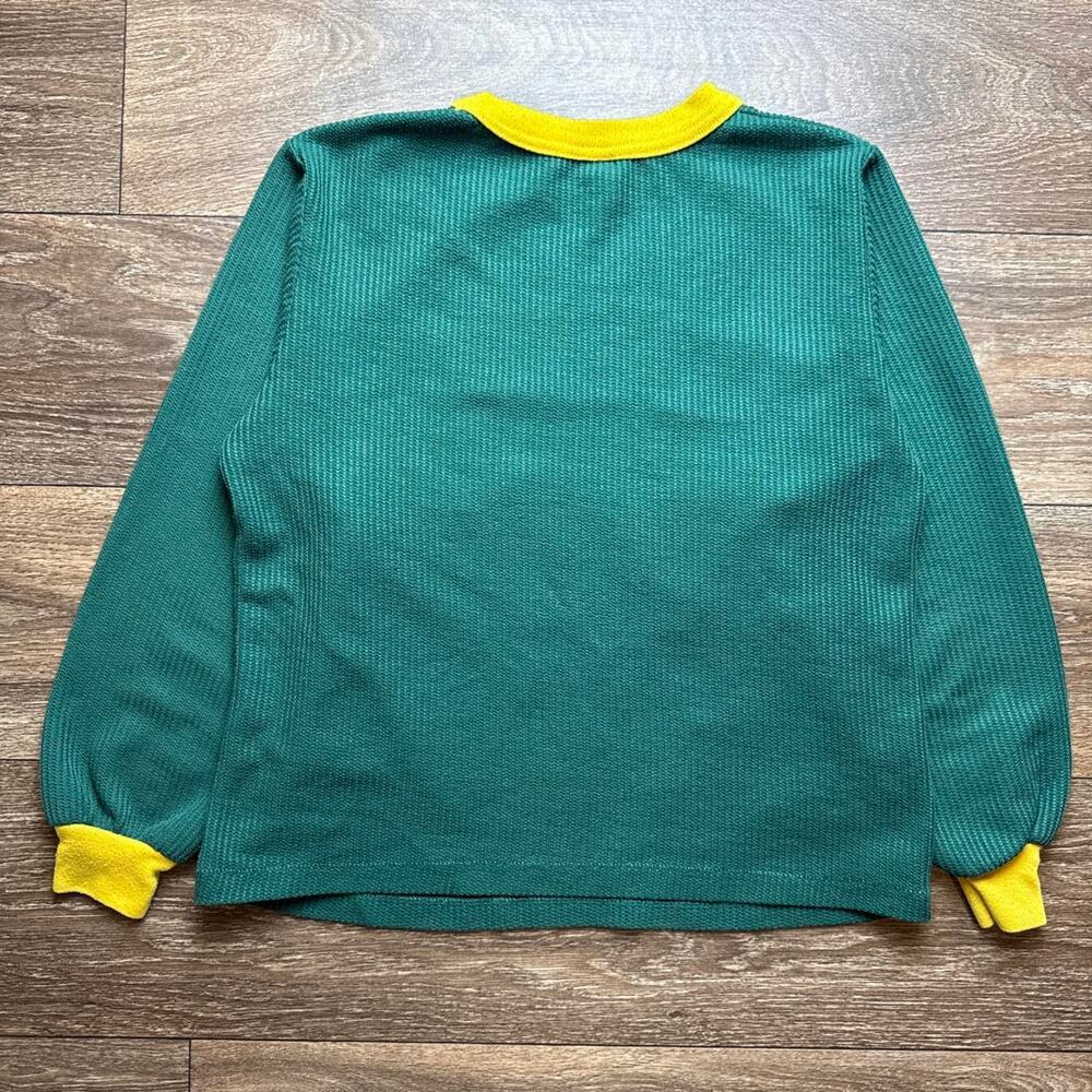 Vintage 1990s Single Stitch Green Bay Packers NFL Long Sleeve Thermal Tee - Picture 4 of 4